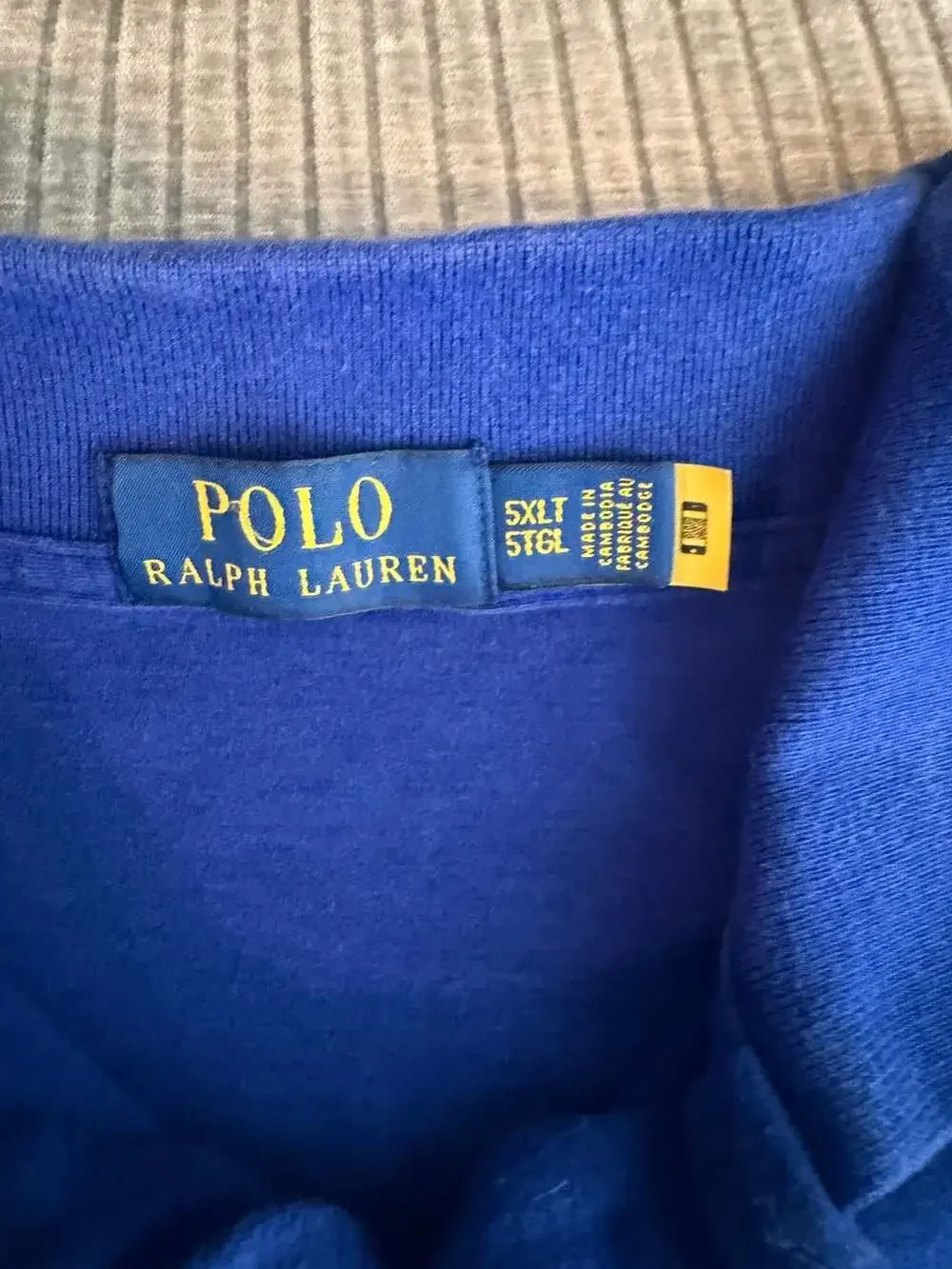 Polo Ralph Lauren Men's Big and Tall Solid Blue Short Sleeve Shirt Size 5XLT